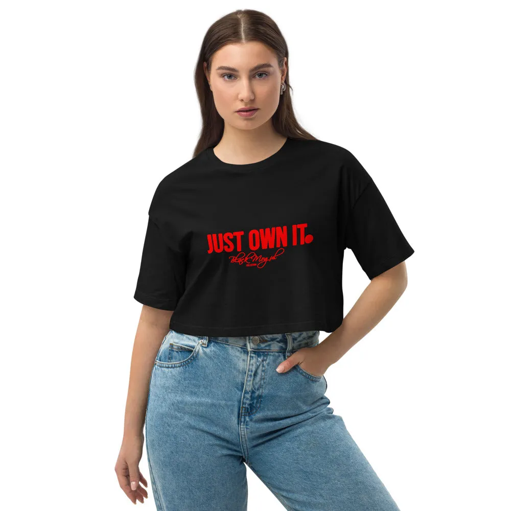 Black Mogul Elephant Loose drop shoulder crop top