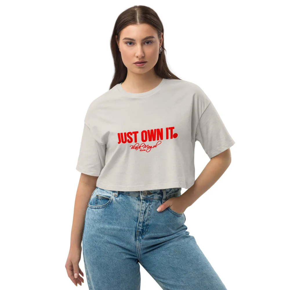 Black Mogul Elephant Loose drop shoulder crop top