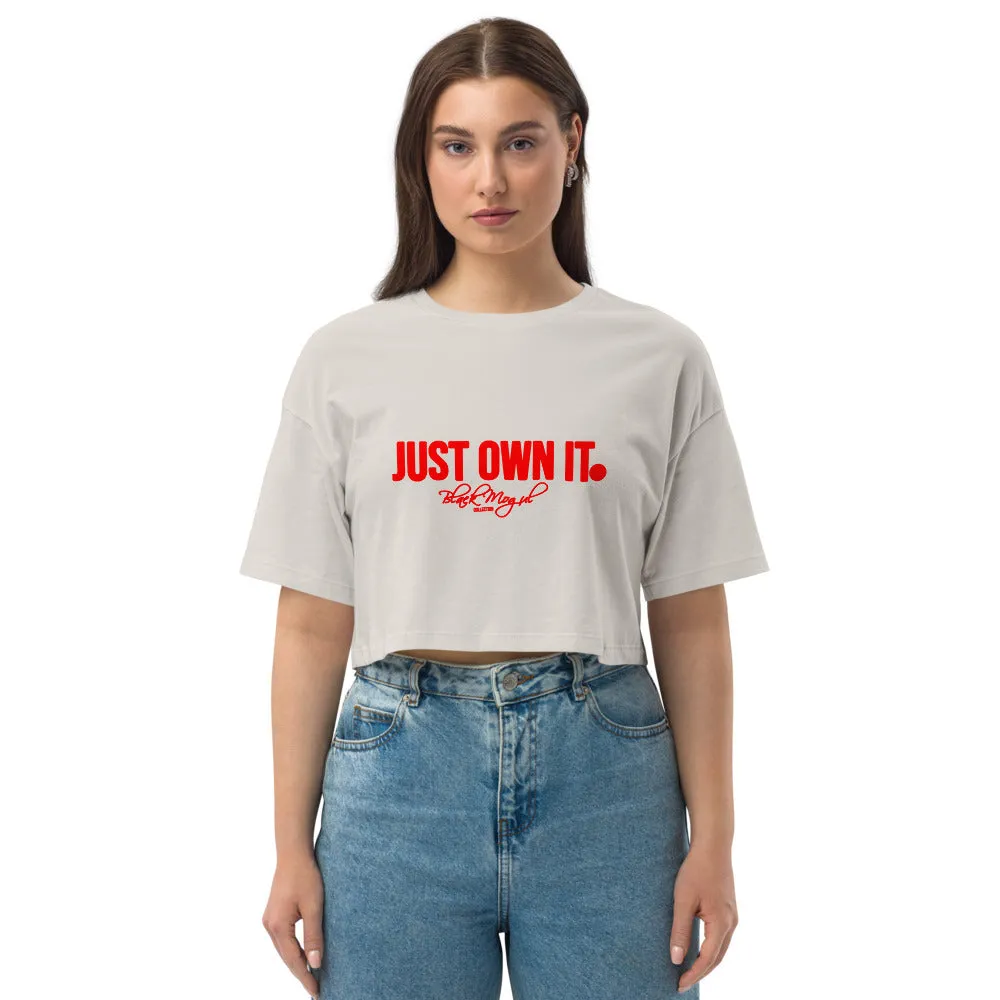 Black Mogul Elephant Loose drop shoulder crop top