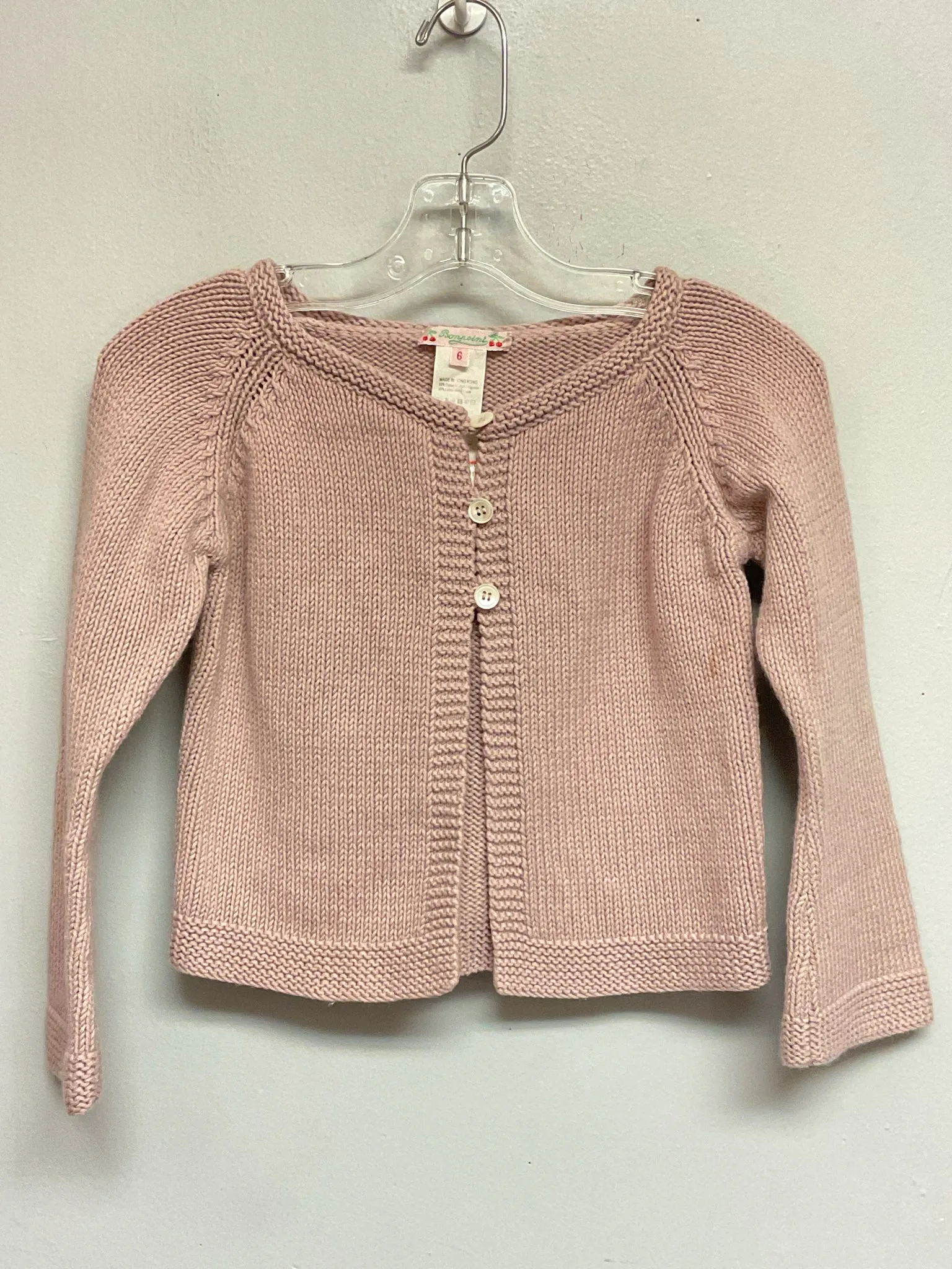 Bonpoint Size 6 Lavender Knitted Cotton Girls Sweaters & Vests
