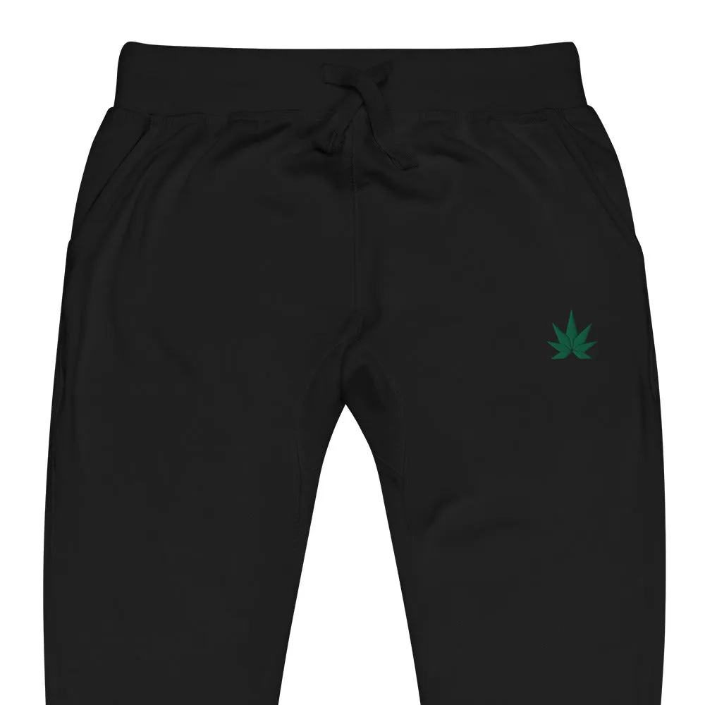 Green Leaf Unisex fleece Joggers