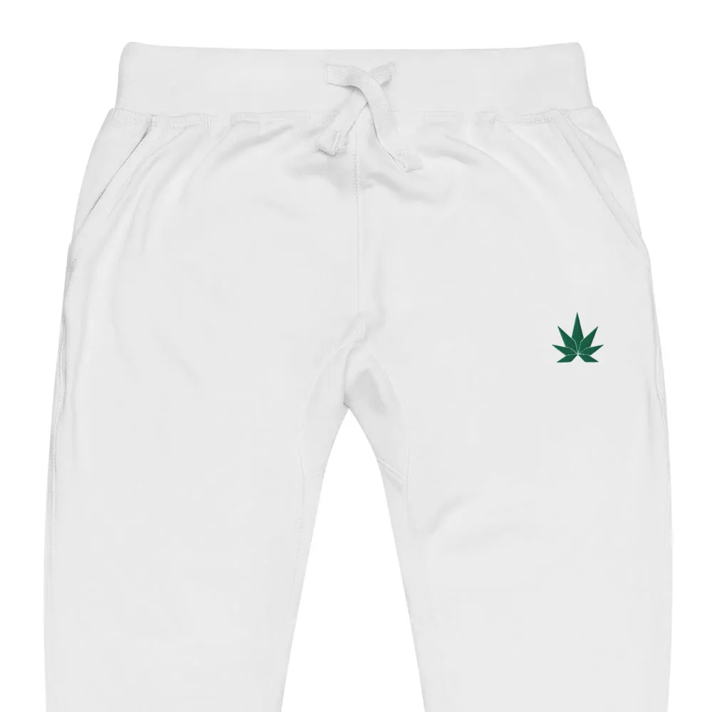Green Leaf Unisex fleece Joggers