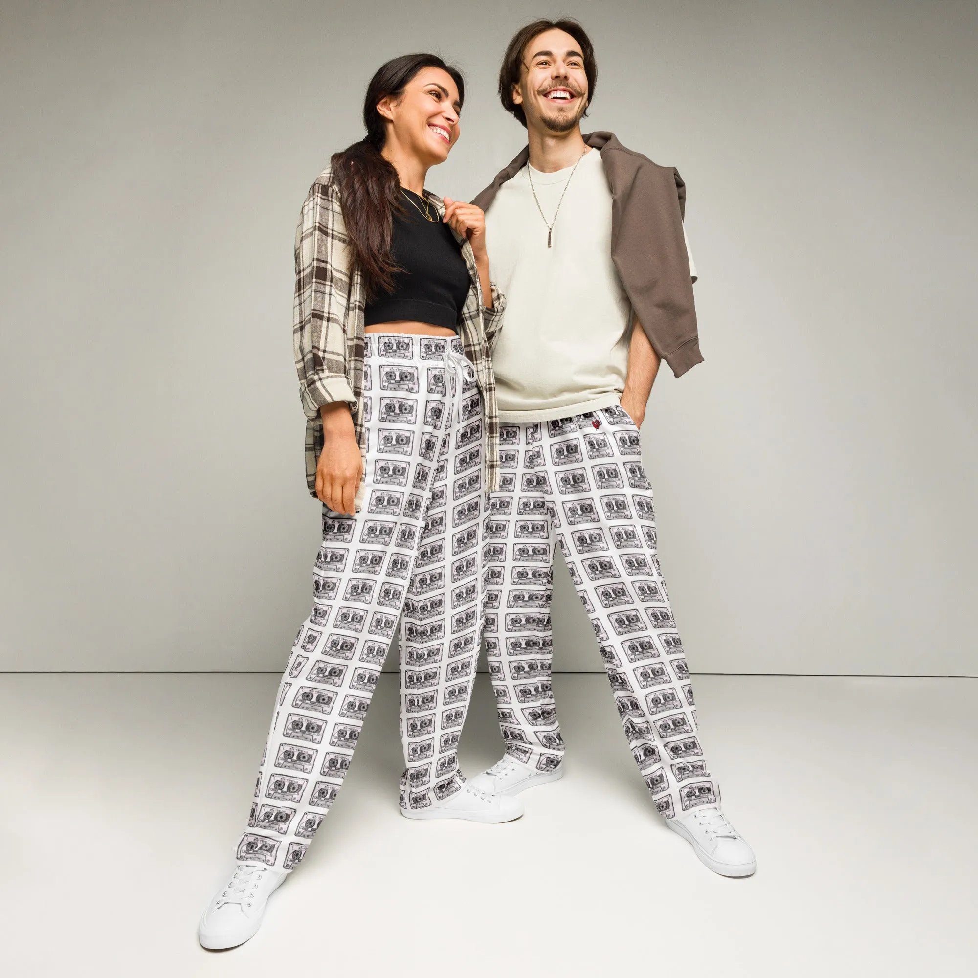 Mix Tape Wide-Leg Unisex Joggers