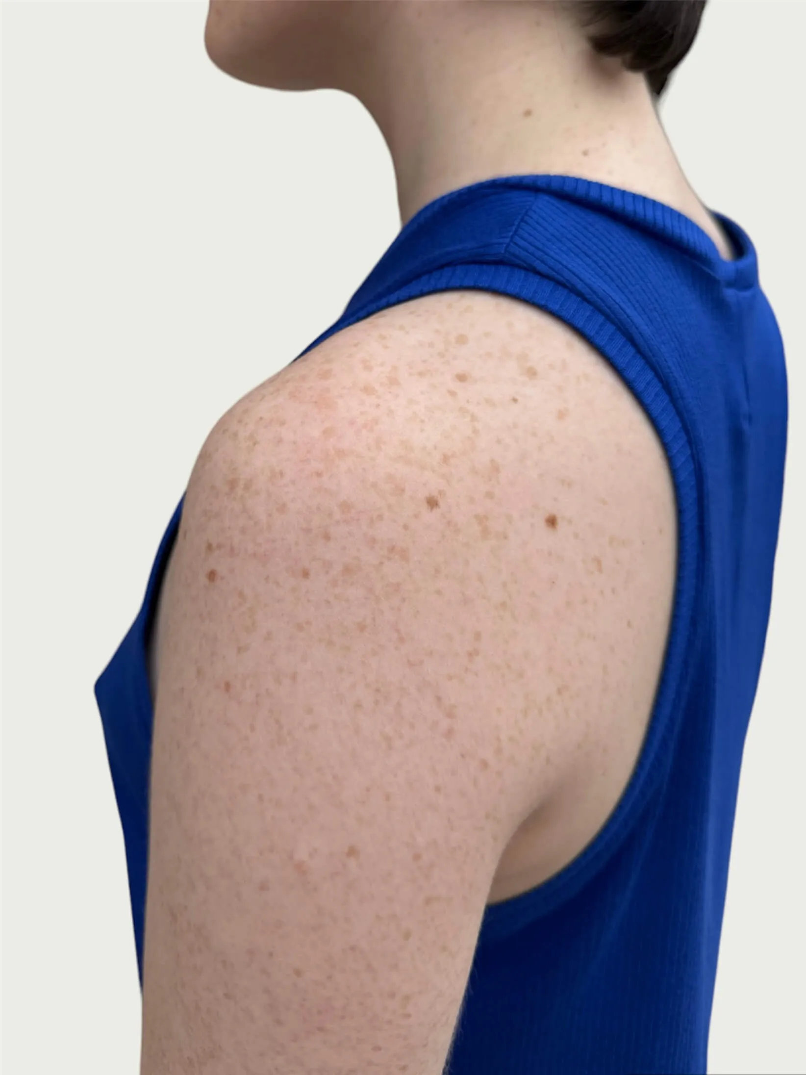 Ribbed Racerback Tank in Electric Blue