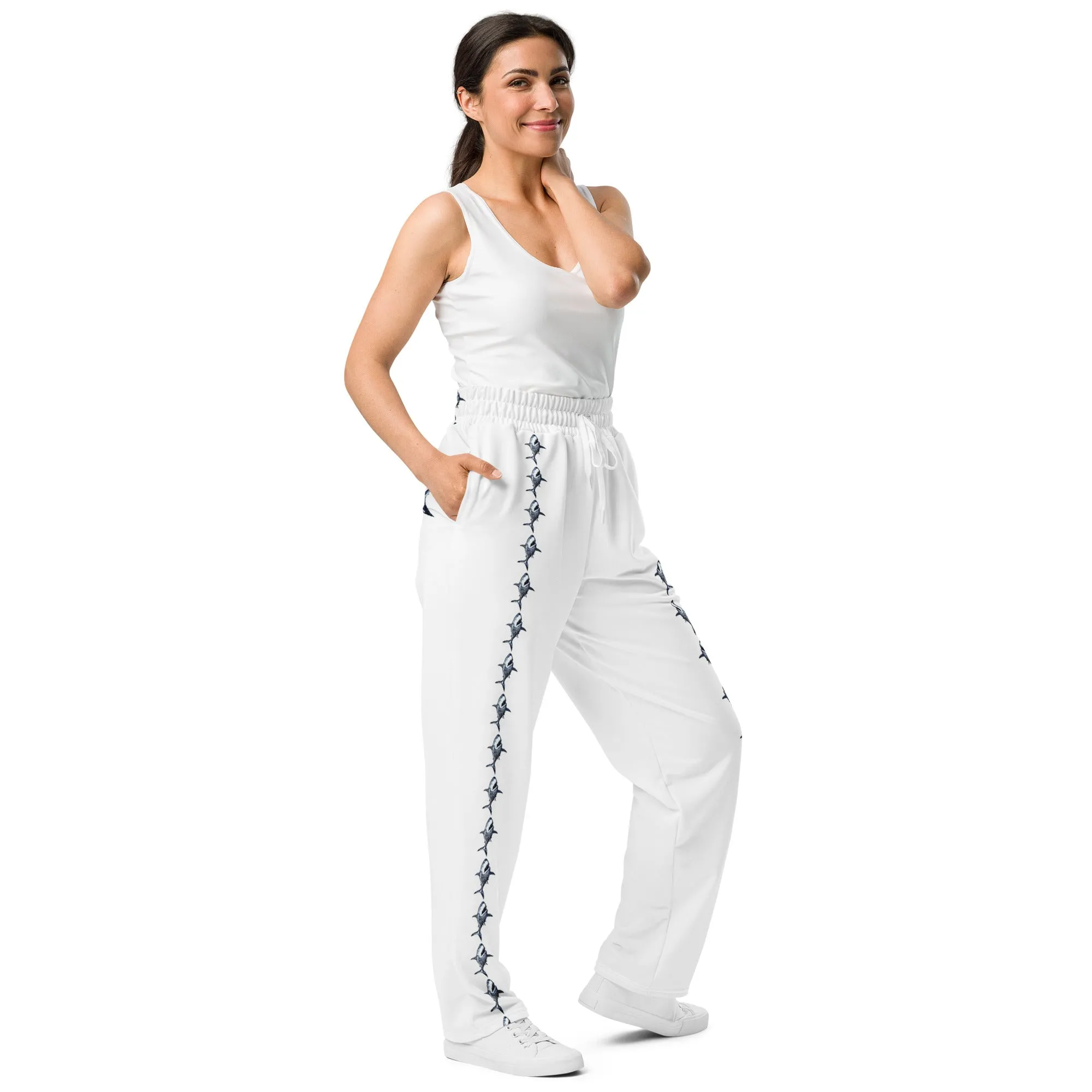 Shark Bite Wide-Leg Unisex Joggers